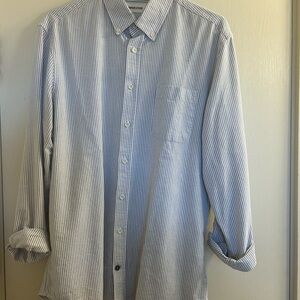 Taylor Stitch The Jack, slim oxford. Blue and white striped shirt